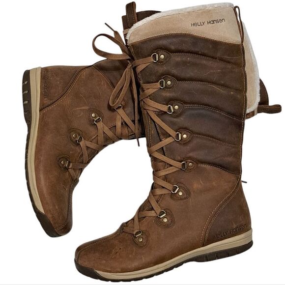 Helly Hansen Waterproof SKULD 3 Lace Up Lined Winter Boots Cornstalk/Slate Sz 6 - Picture 1 of 17